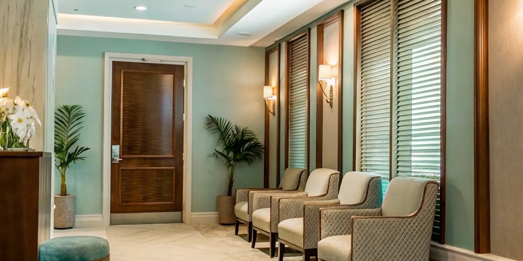 Elegant medical spa reception area at Kenzi MedSpa in Naples, Florida