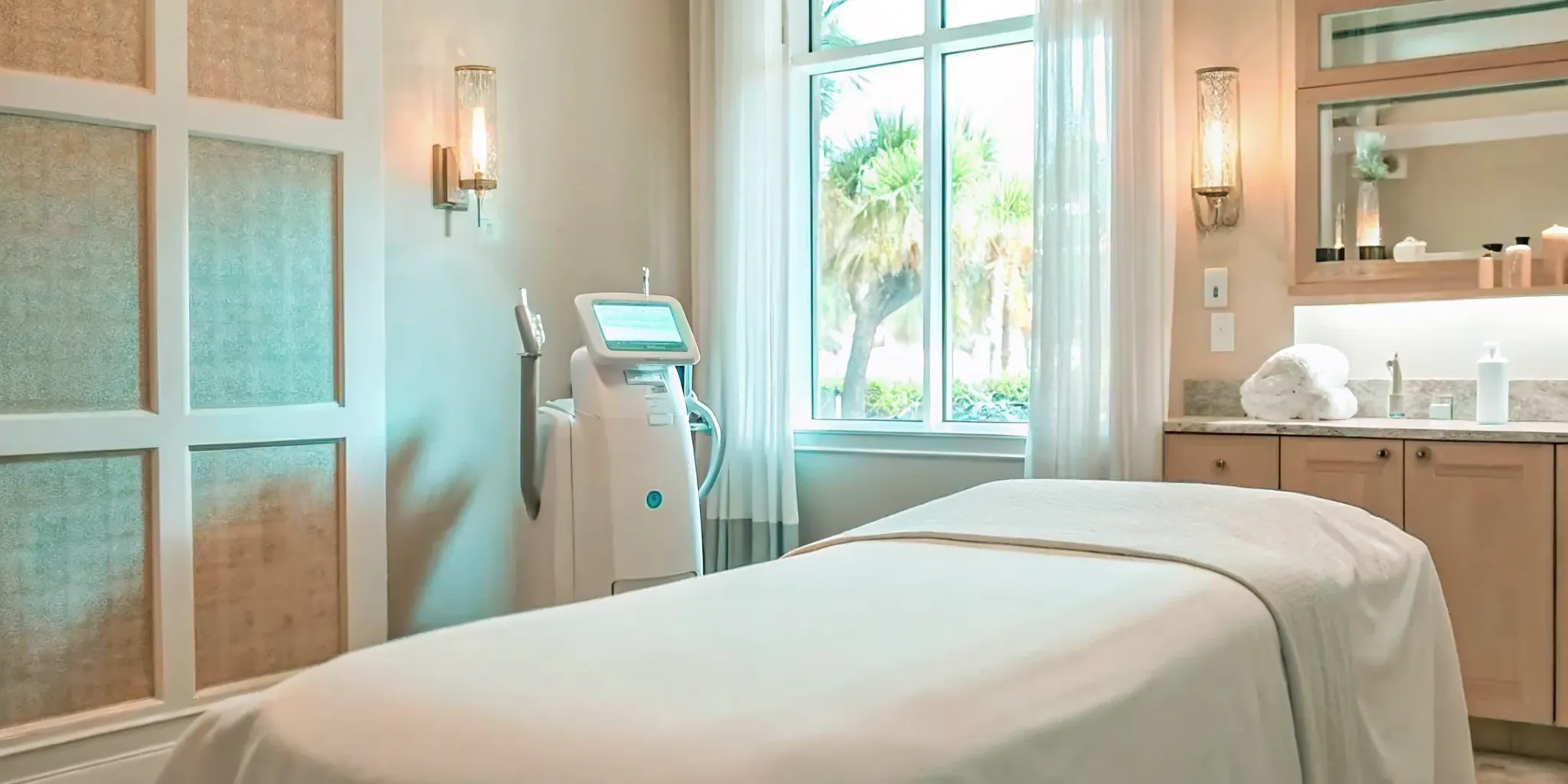 Non-invasive body sculpting treatment room at Kenzi MedSpa in Naples, Florida