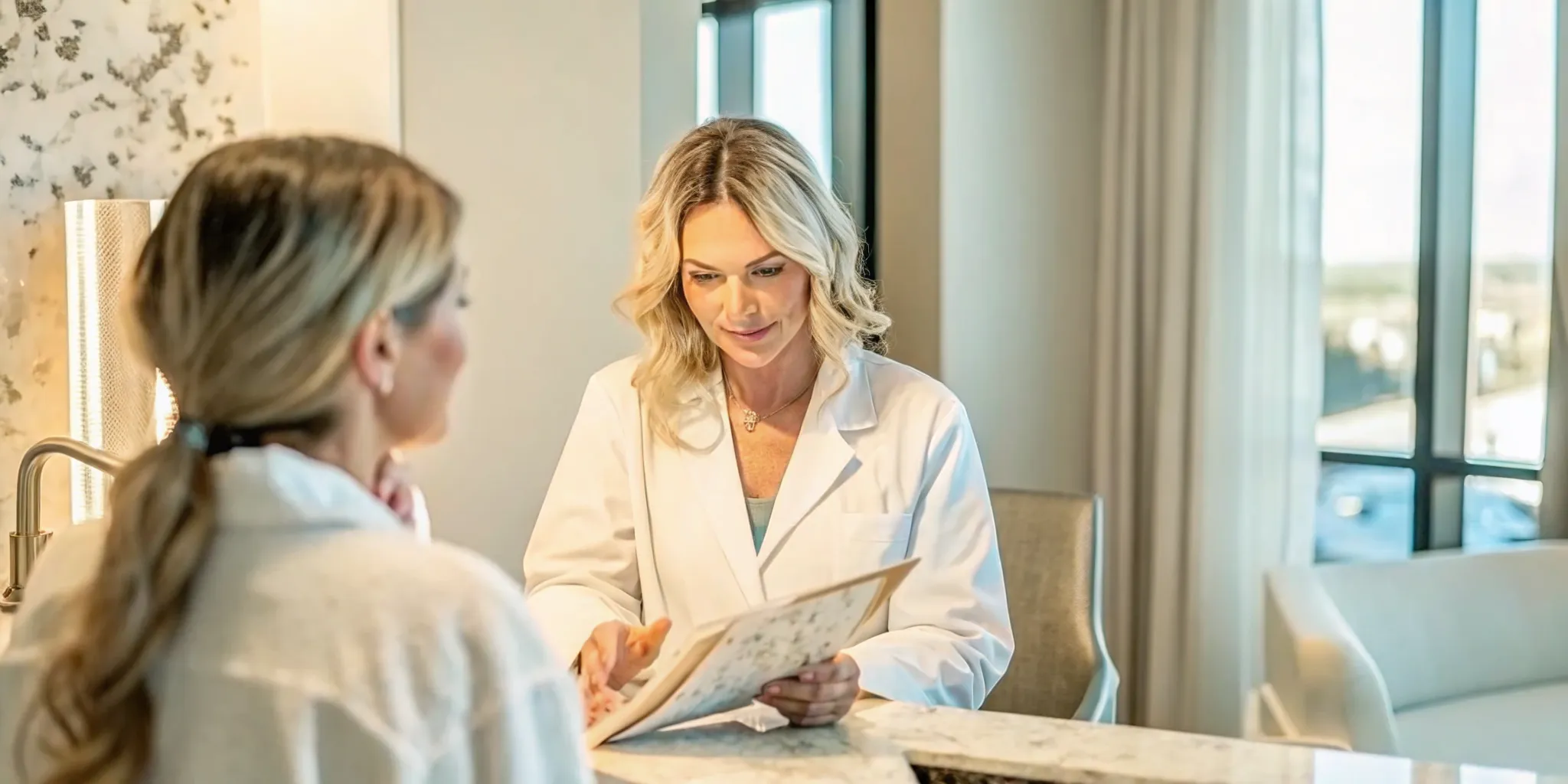Physician discussing a personalized injectable treatment plan during a consultation