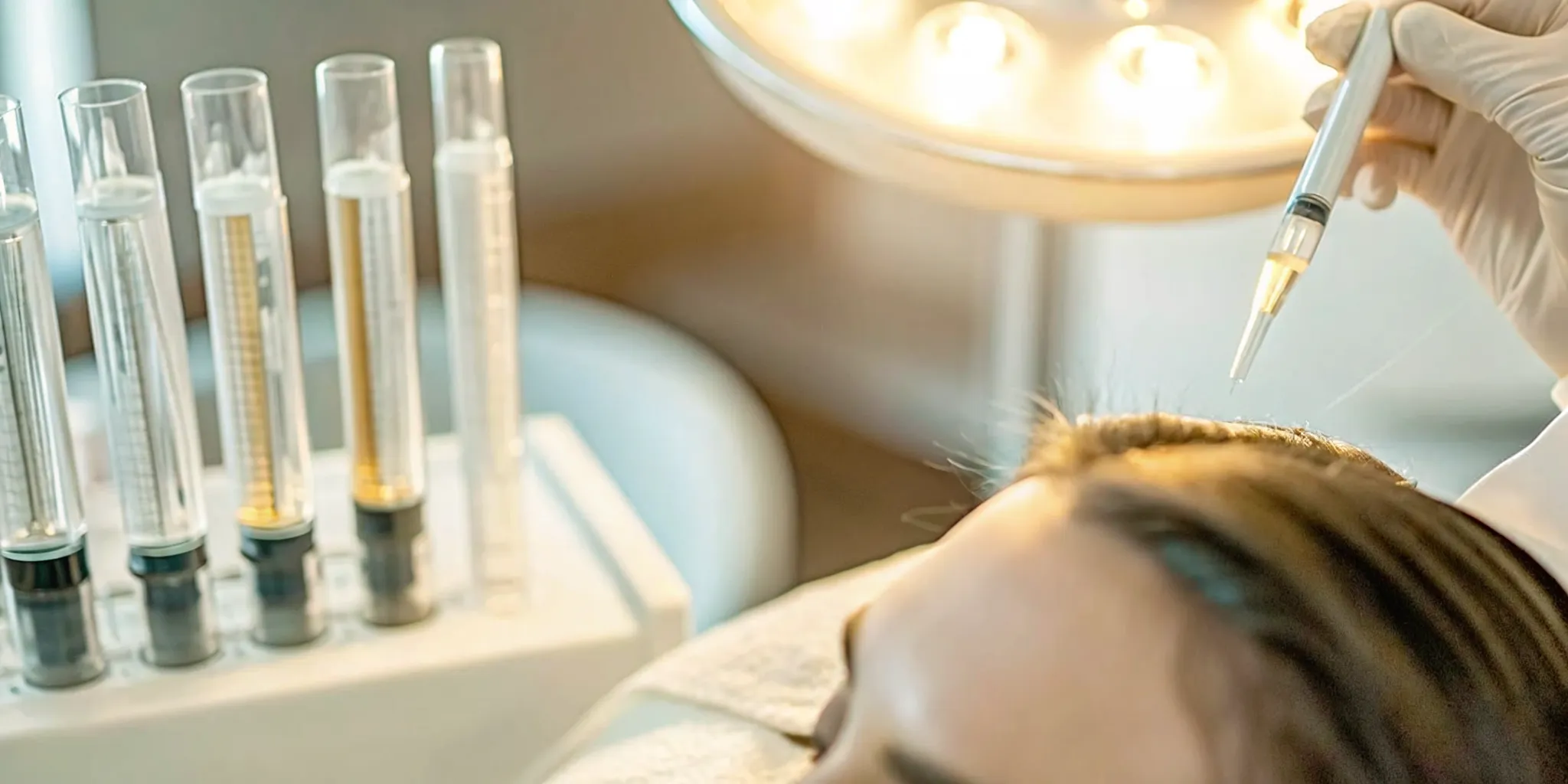 PRF hair restoration treatment session in Naples at Kenzi MedSpa