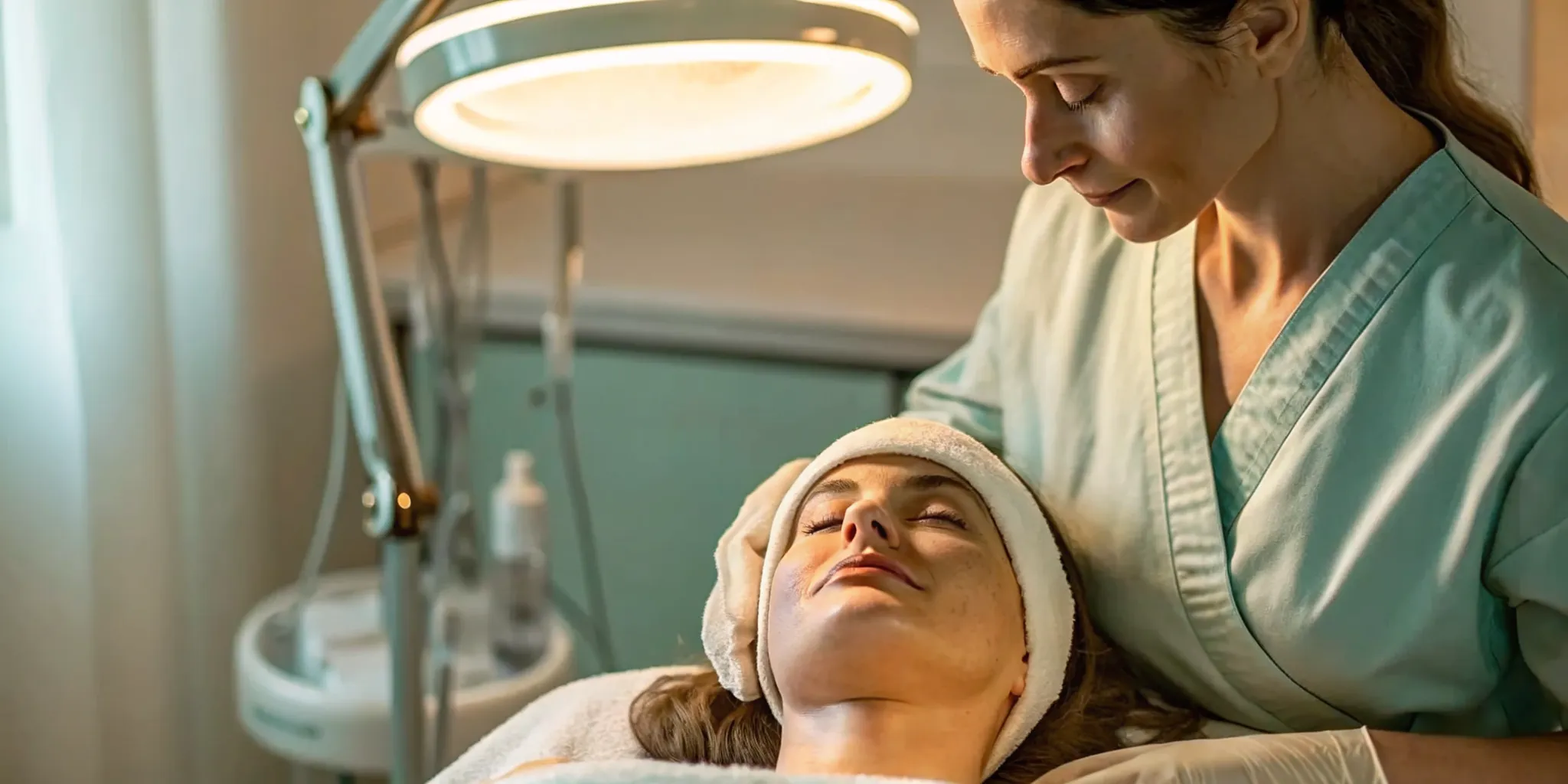 Gently applying soothing balm after Plexr treatment