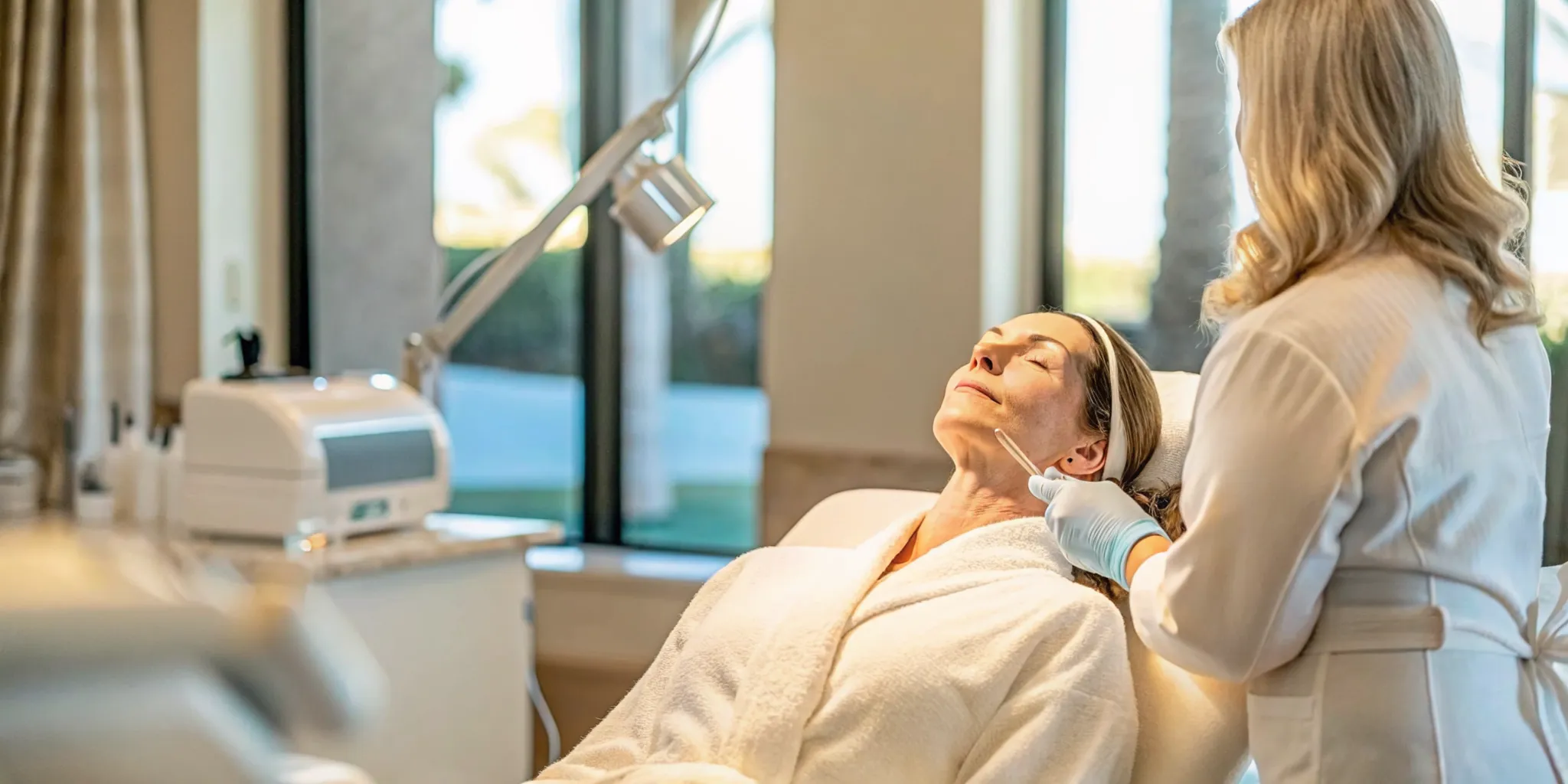 Professional facial aesthetic treatment at Kenzi MedSpa in Naples with physician oversight