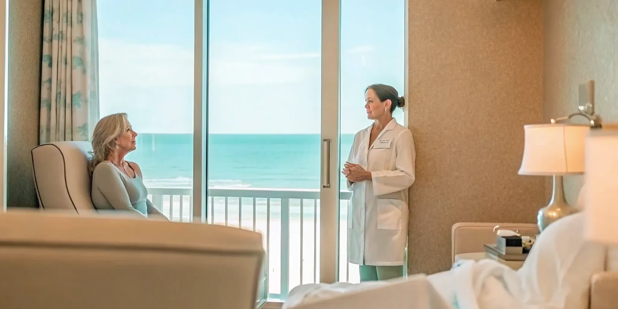 Physician consulting with a patient at a Naples medical spa
