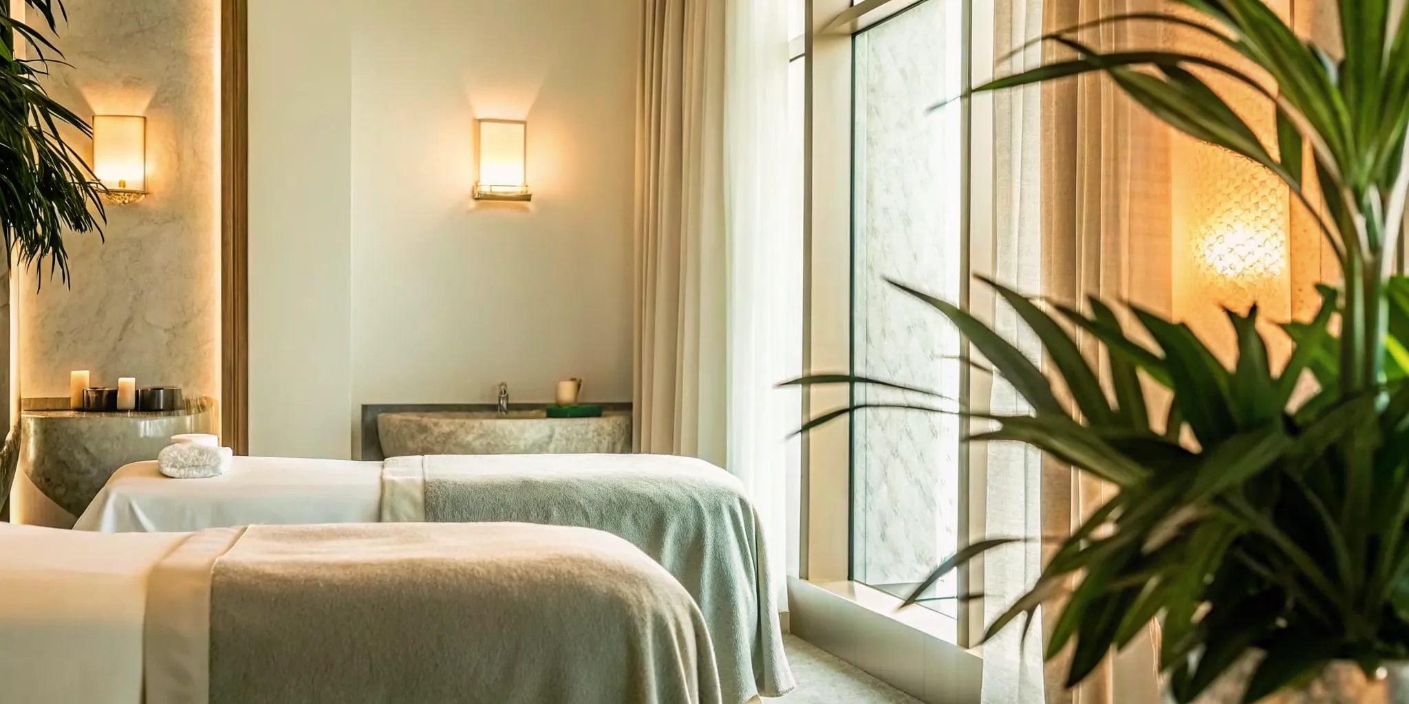 Luxury med spa interior with elegant treatment room in North Naples