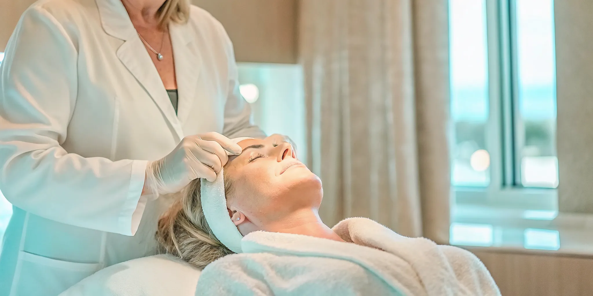 Woman with radiant skin considering Plexr treatment in Naples