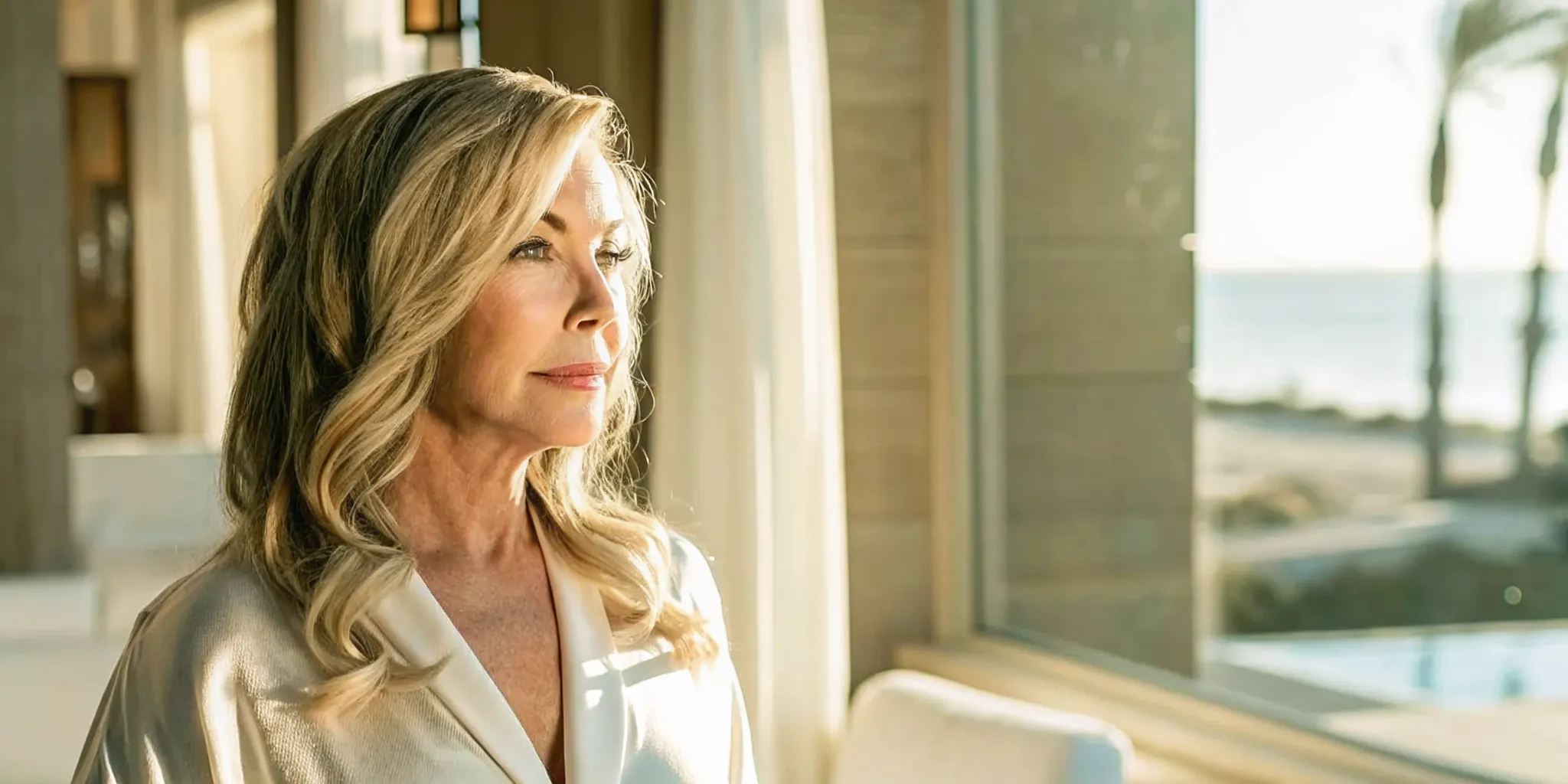 Woman comparing Plexr vs surgery for eyelid rejuvenation