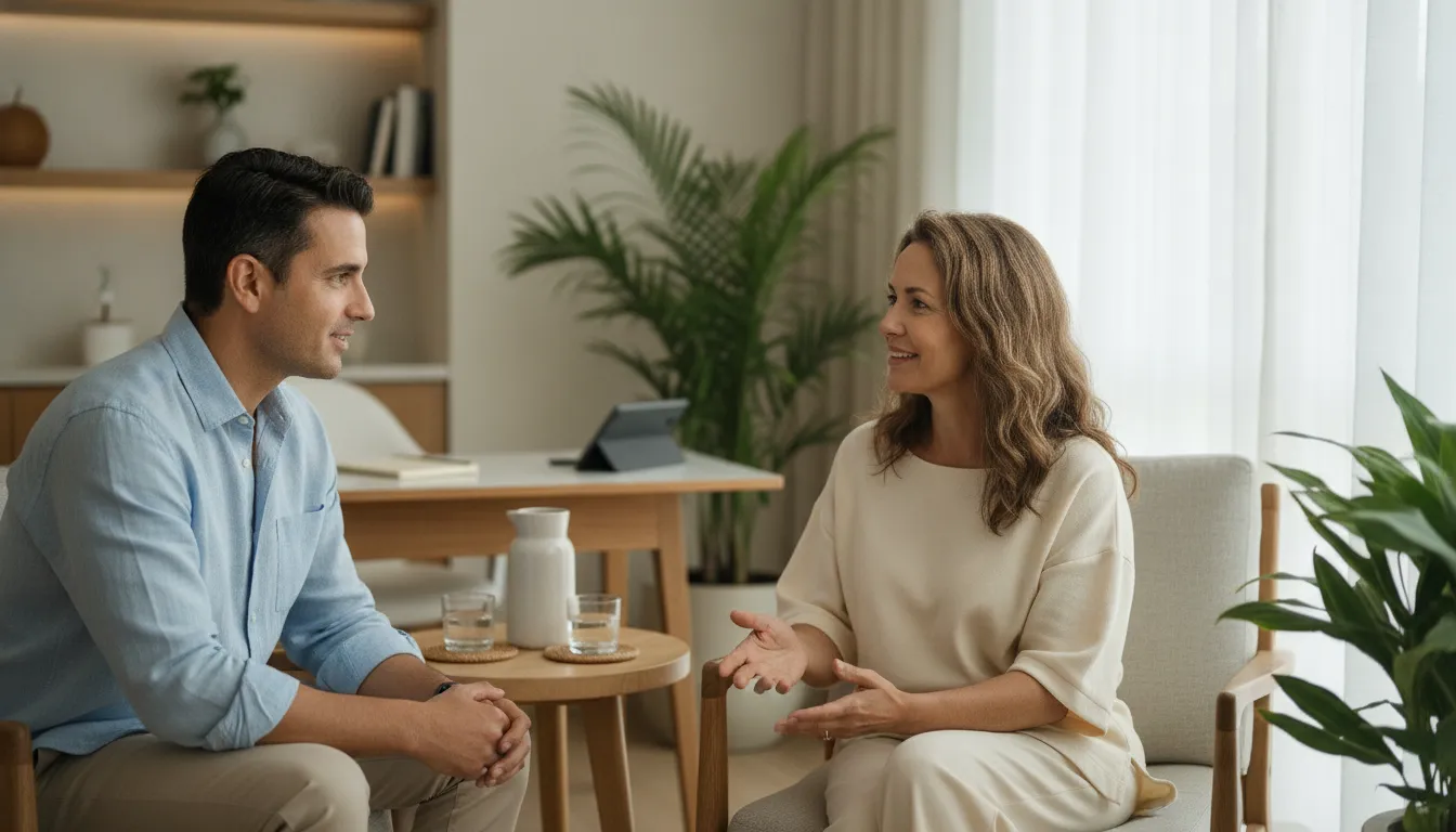 Physician discussing a weight-management plan with a patient in Naples