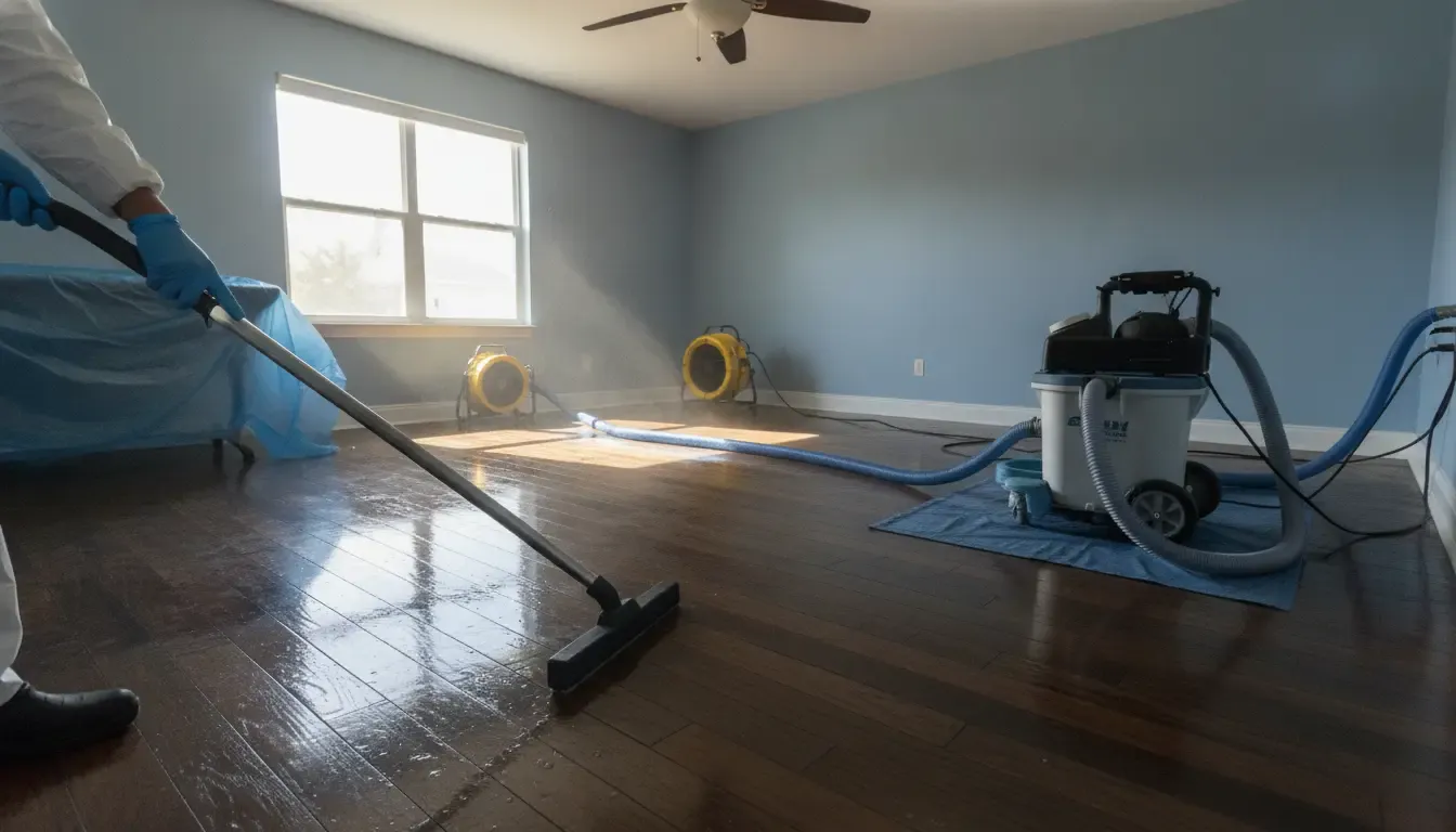 Professional water extraction during restoration in a Bradenton home