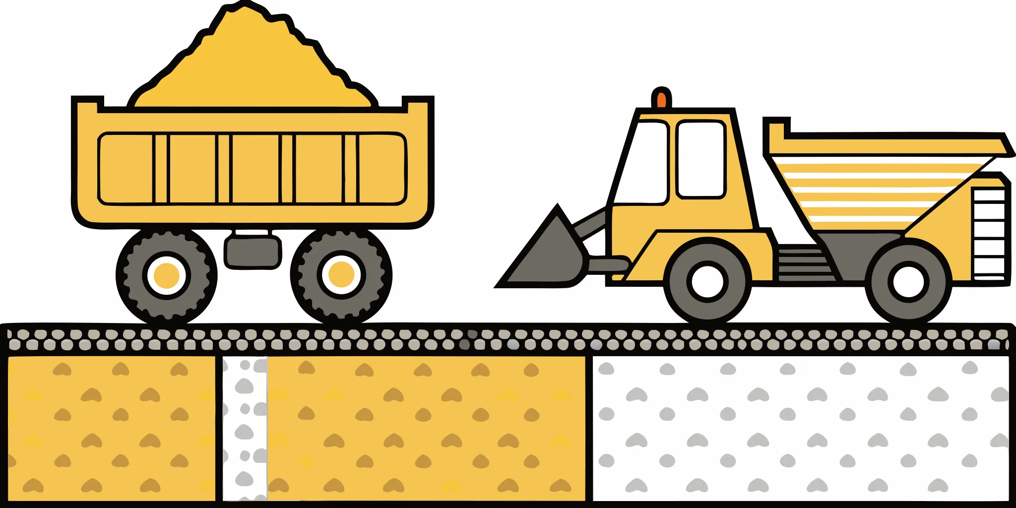 Side-by-side comparison of fill dirt and black dirt for delivery in Minnesota