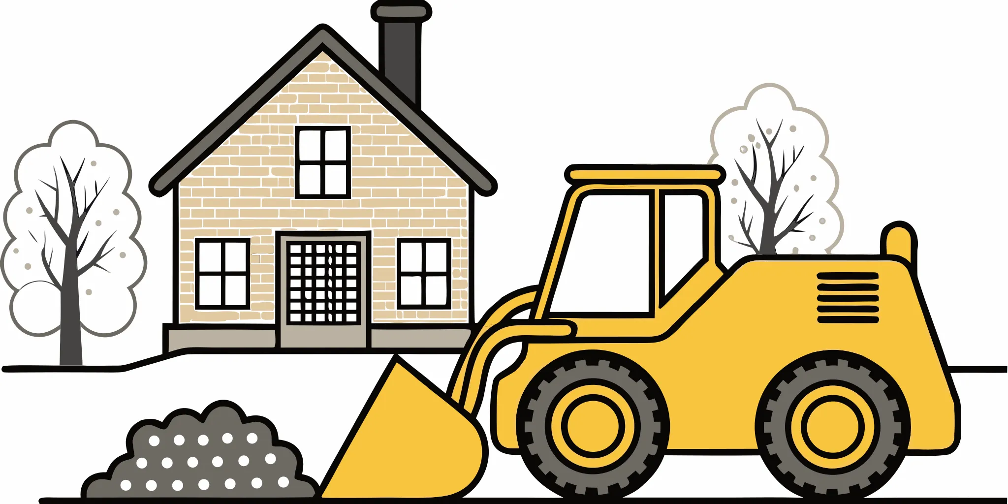 Skid steer leveling gravel on a Minnesota driveway