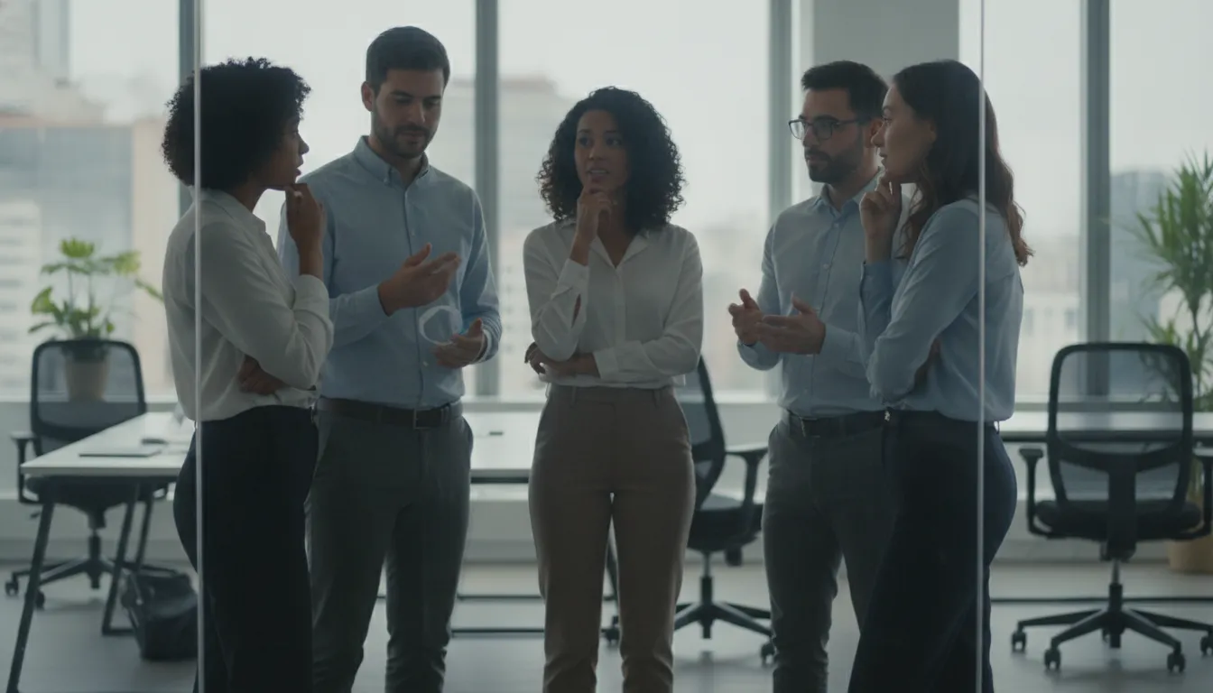 AI engineering team discussing model evaluation and generative AI hiring decisions