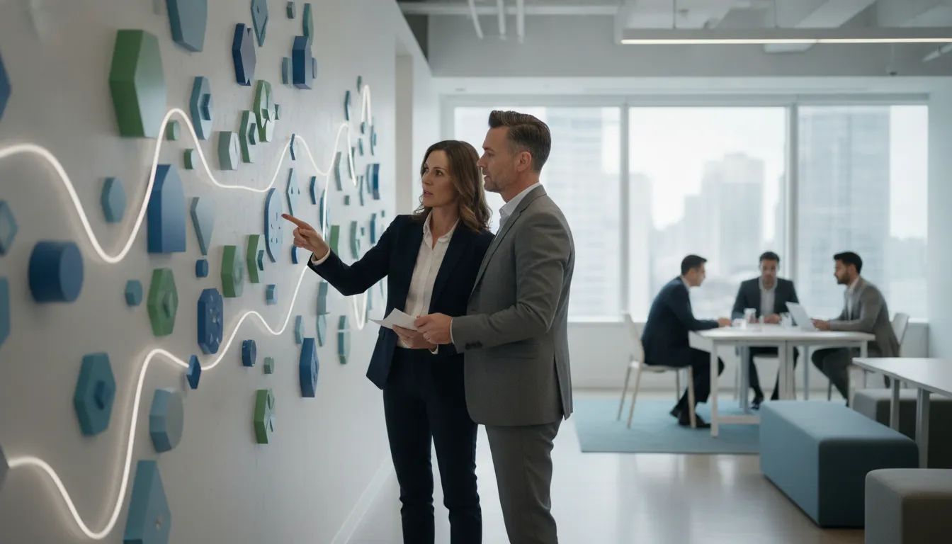 Founders planning AI leadership priorities in a strategy meeting