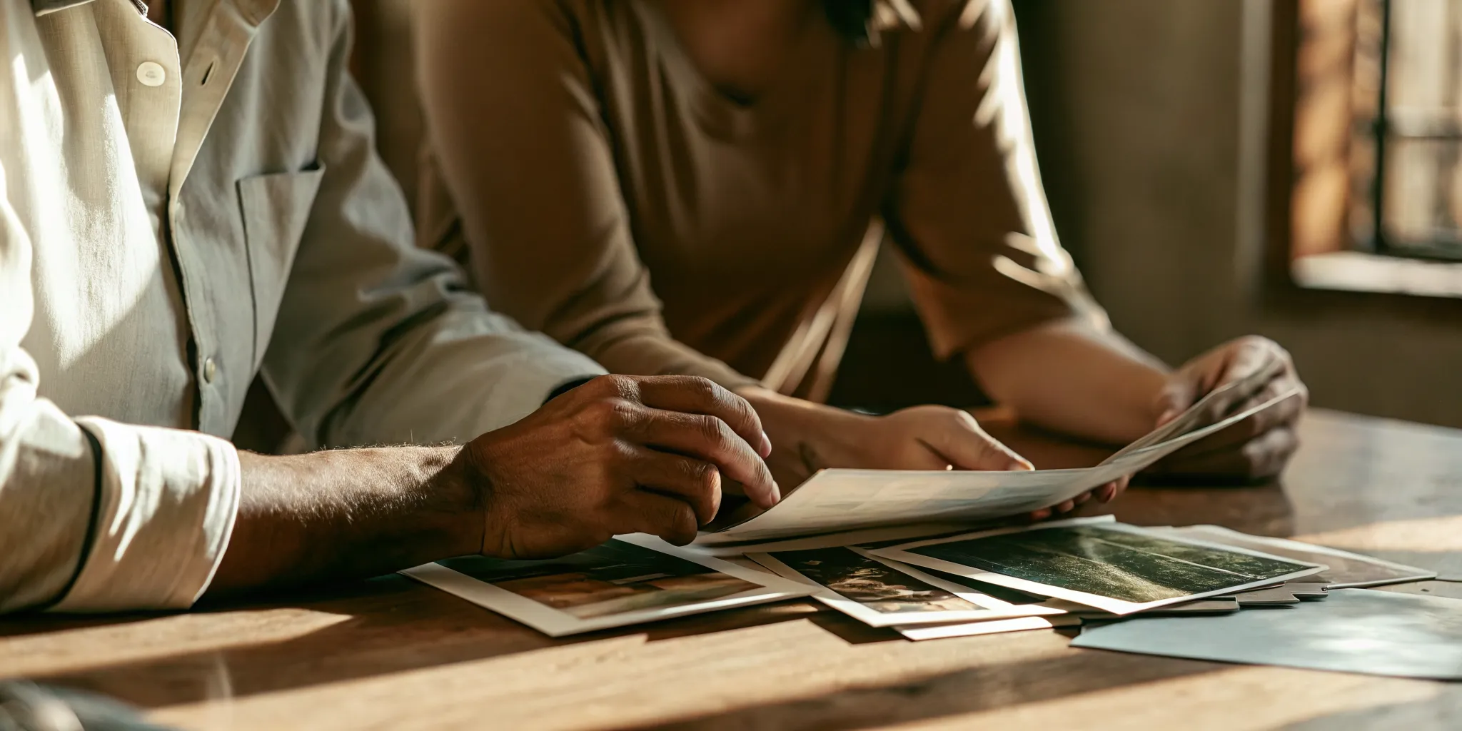 Couple reviewing evidence to prove a genuine relationship for spousal sponsorship in Canada
