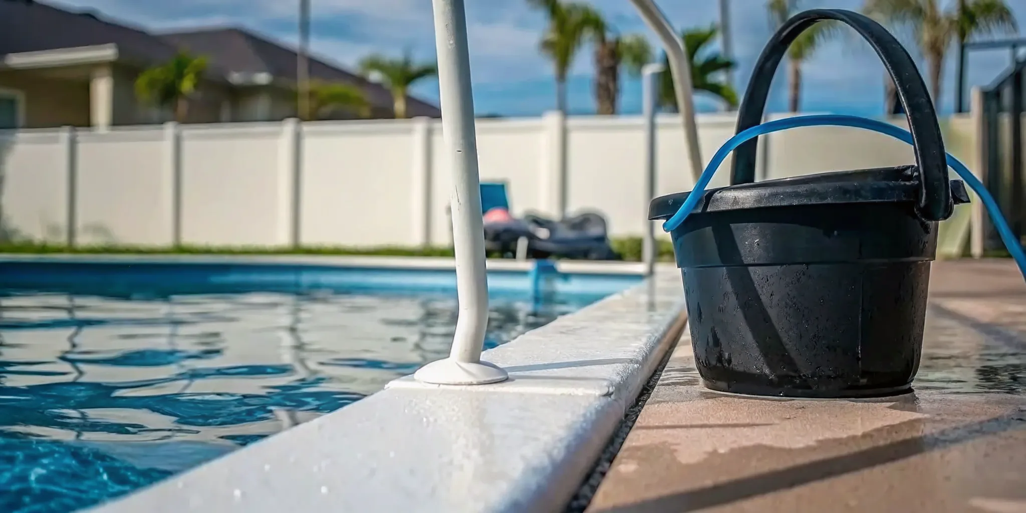 Bucket test for pool leak detection Fort Myers homeowners can perform