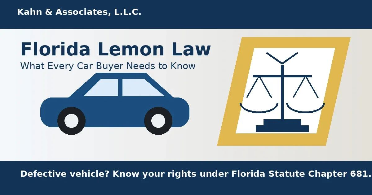 Florida lemon law guide for defective car buyers