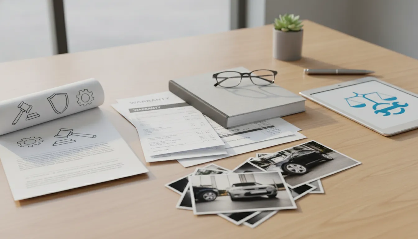 Repair orders and warranty records for a lemon law after accident claim