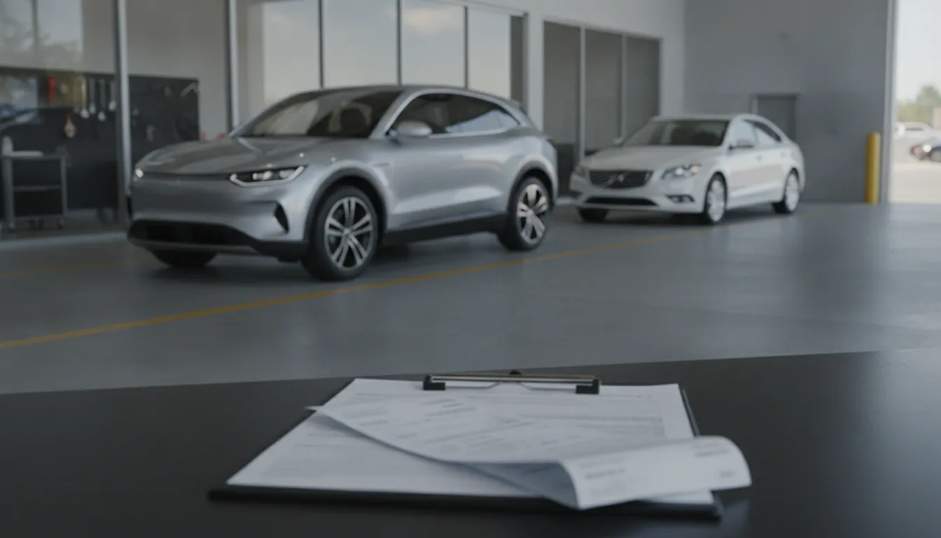 Defective vehicle, temporary loaner car, repair order, and rental receipt