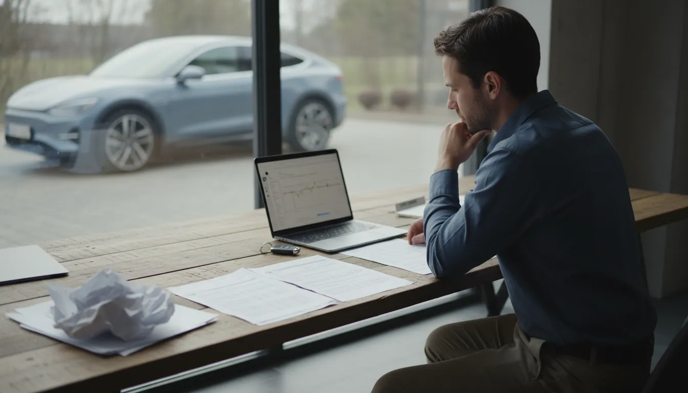 Consumer reviewing a chronological vehicle repair timeline