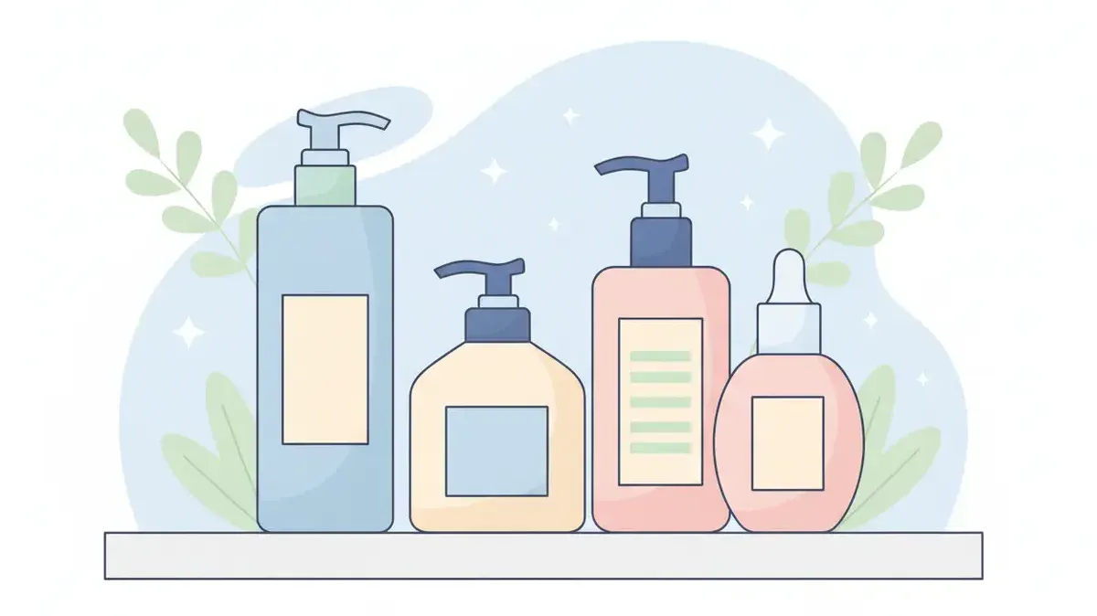 A gentle three-step skincare routine with cleanser, moisturizer, and sunscreen
