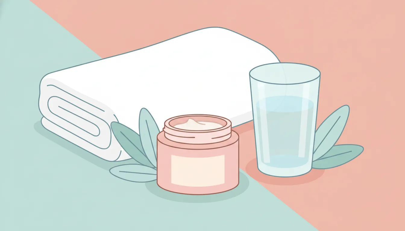 A parent and young person reviewing a simple skincare routine together