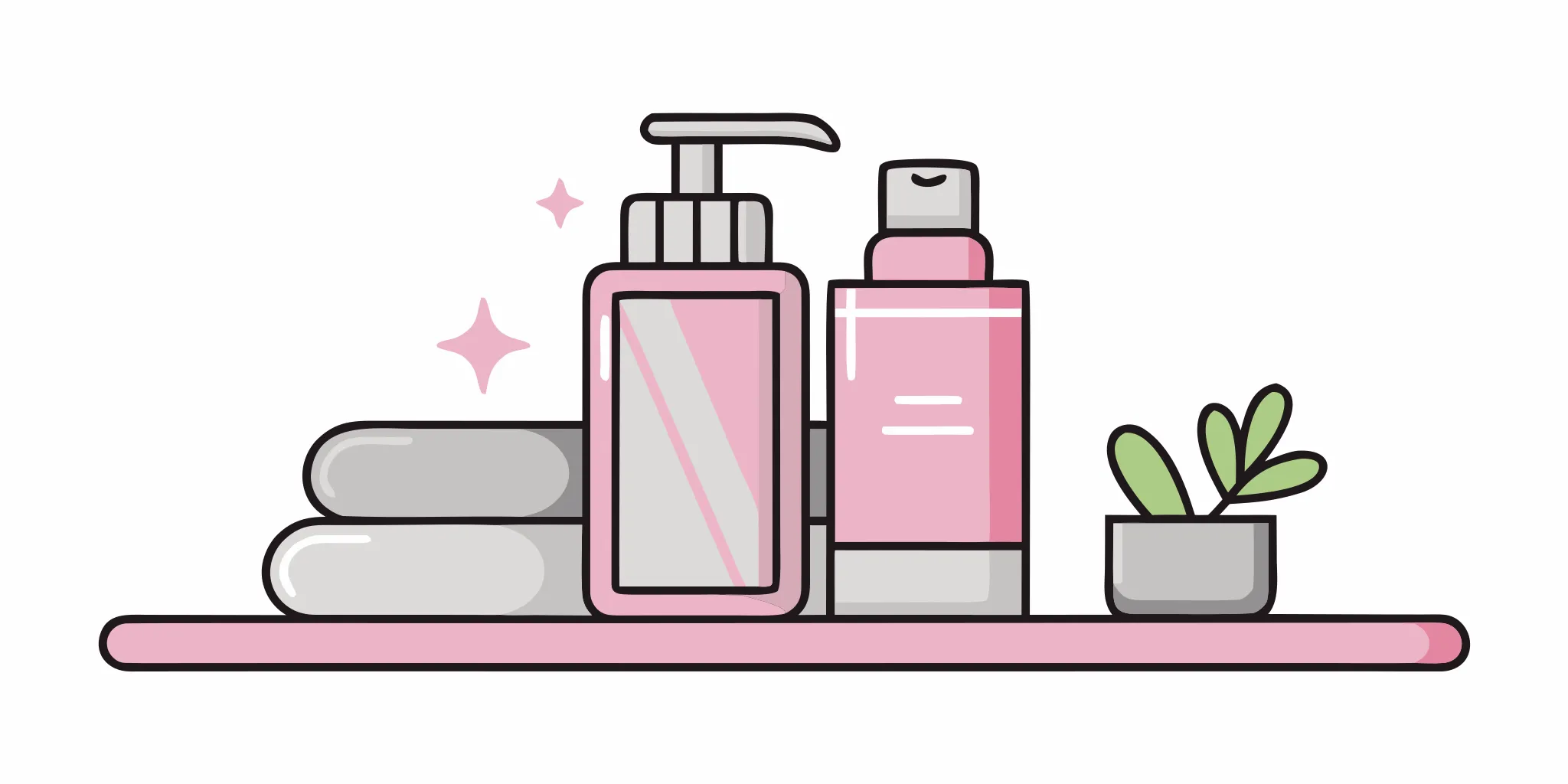 Bright+Clean Daily Facial Gel Cleanser product bottle on a bathroom counter
