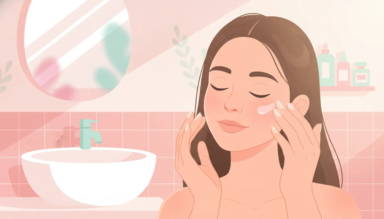 Parent and teen reviewing a simple sensitive-skin skincare routine together