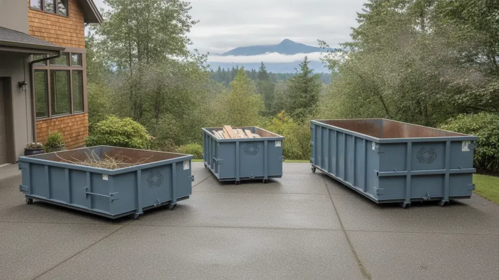 Three roll-off dumpster sizes for a dumpster size selection guide