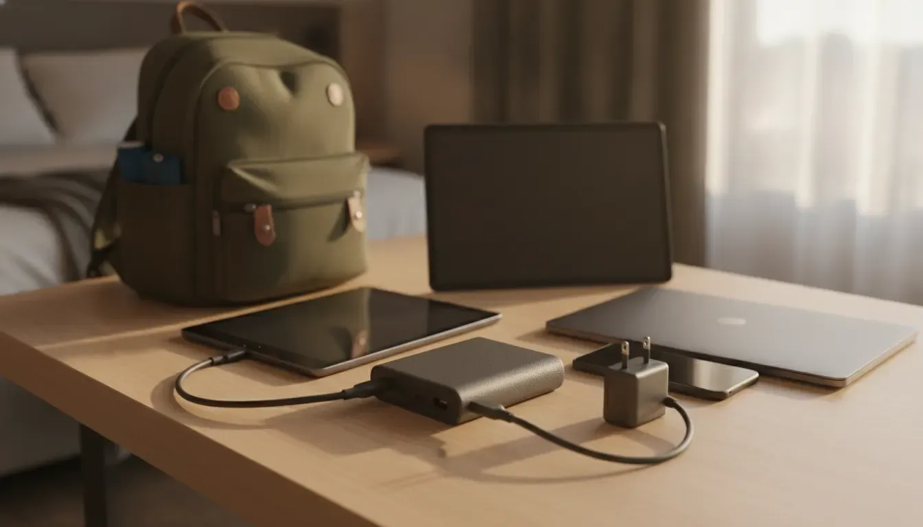 Best power bank for international travel with USB-C cable and universal plug adapter