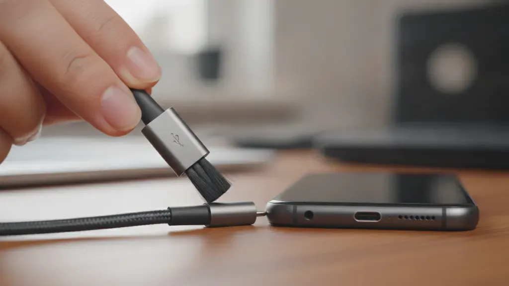 How to fix USB C cable not charging by inspecting a USB-C connector and device port
