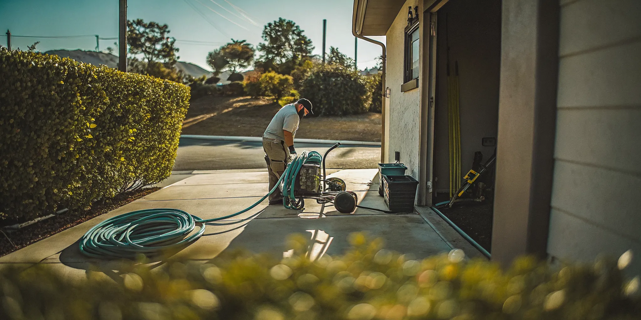 Plumber using drain camera equipment for drain cleaning cost diagnosis in Thousand Oaks