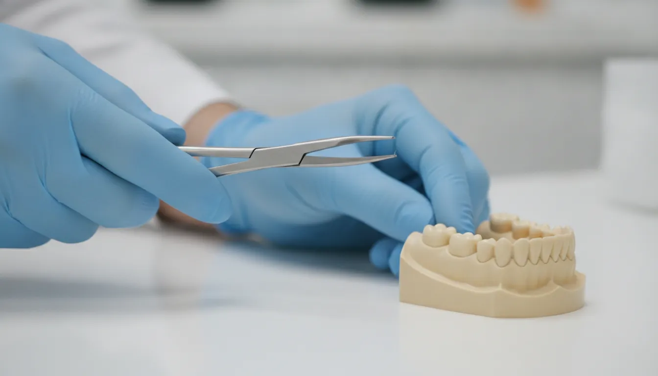 Upper root tip forceps for maxillary root fragment access