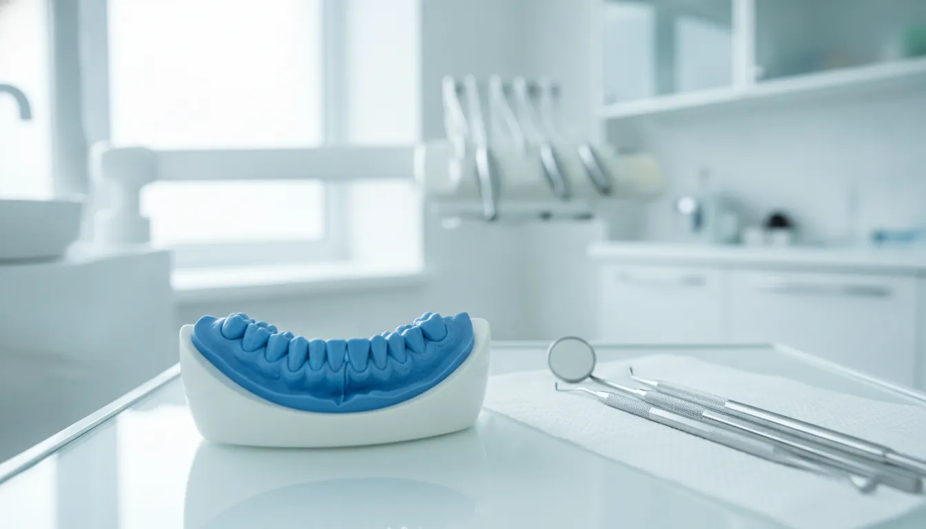 Detailed dental impression captured with VPS impression material
