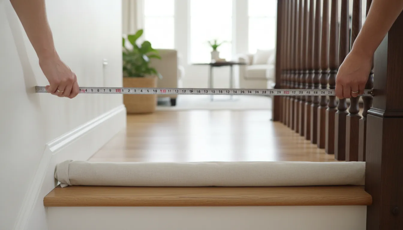 Measuring a wide stair opening for a custom baby gate