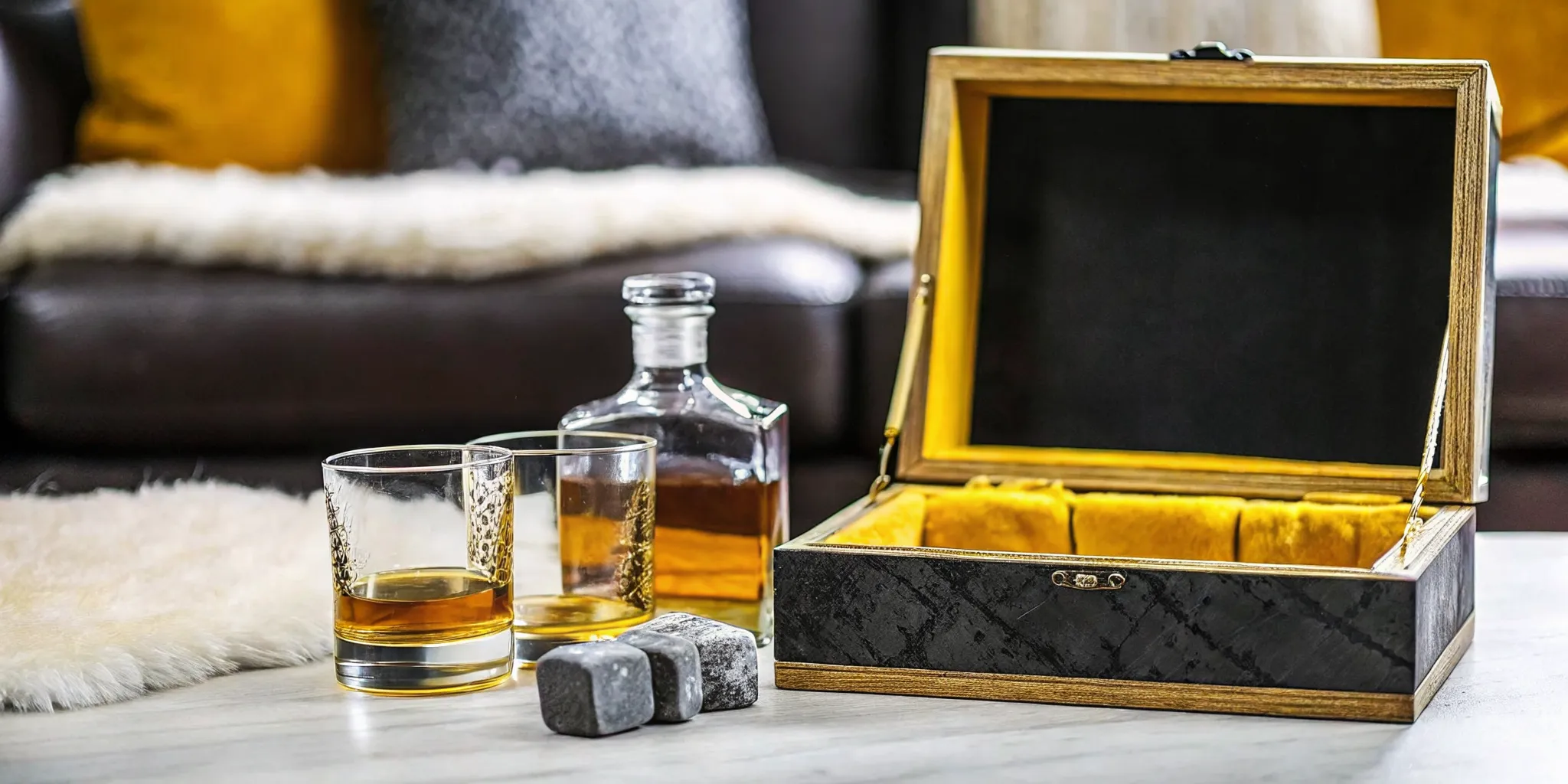 Sip Tequila seasonal membership gift box with Sip Stones and premium tequila bottle