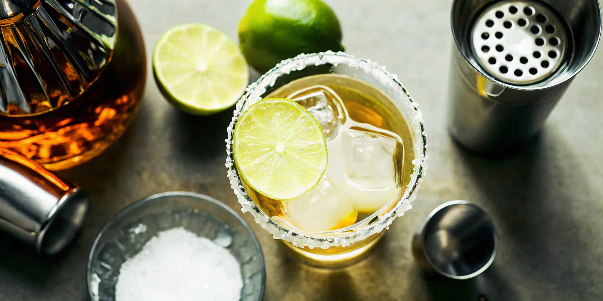 Ingredients for a balanced reposado margarita