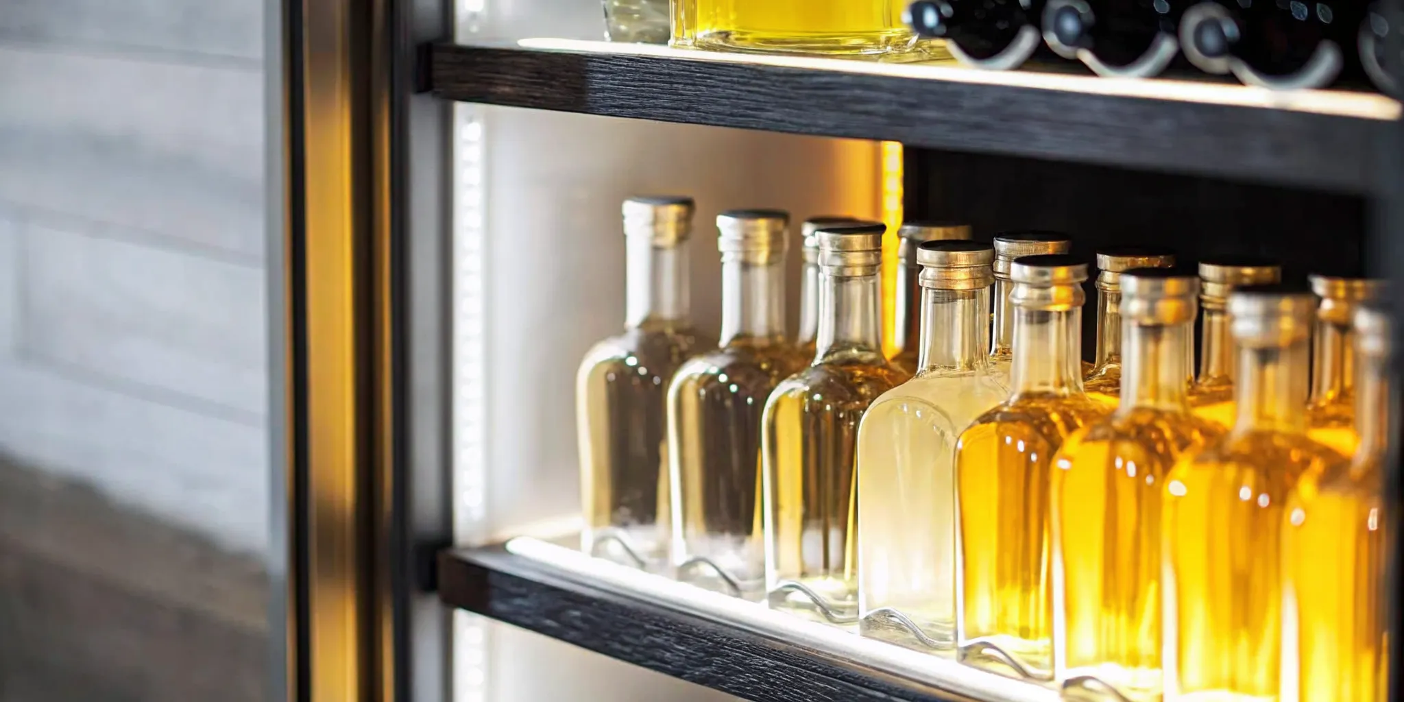 Premium tequila bottles arranged on a bar shelf representing the right storage climate
