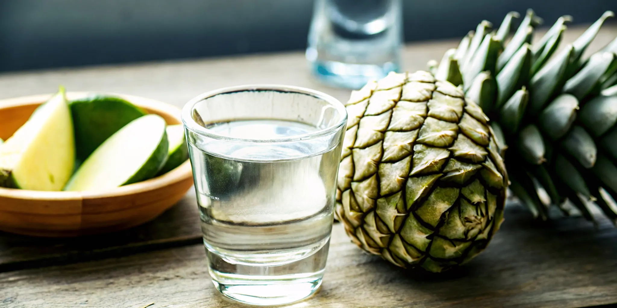 Mezcal tasting with a copita, roasted agave, and sal de gusano
