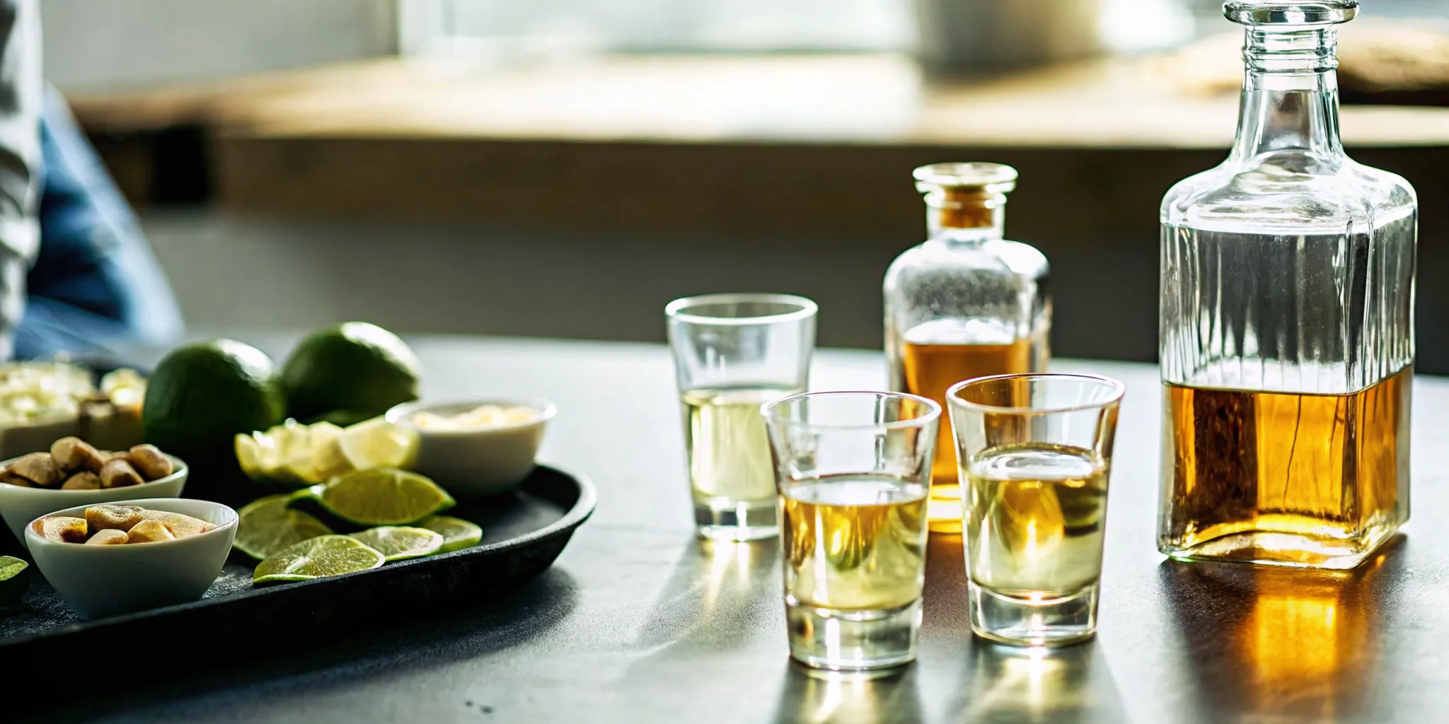 Friends comparing tequila aromas during a guided tequila tasting at home