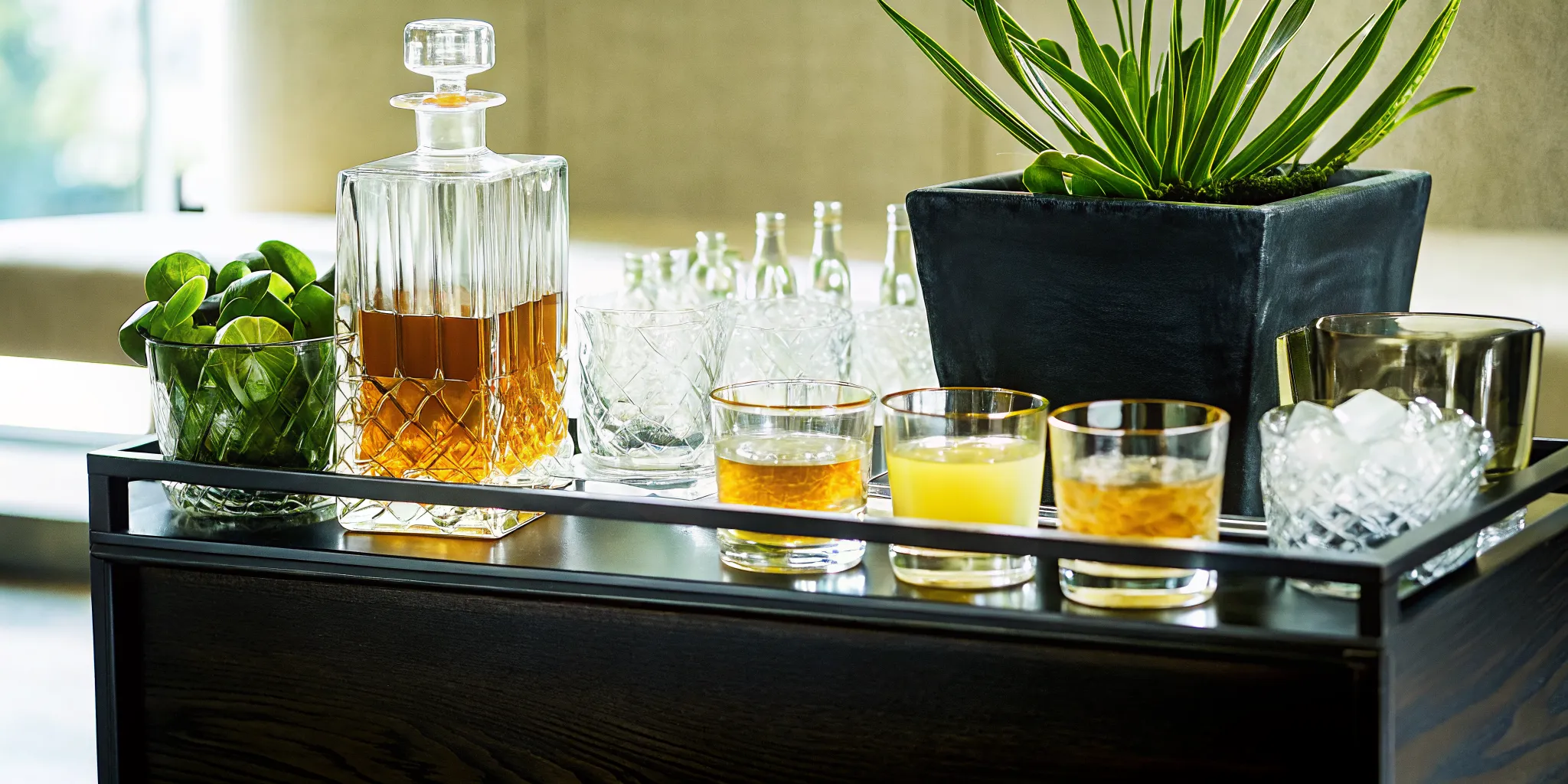 Premium tequila collection arranged on a home bar