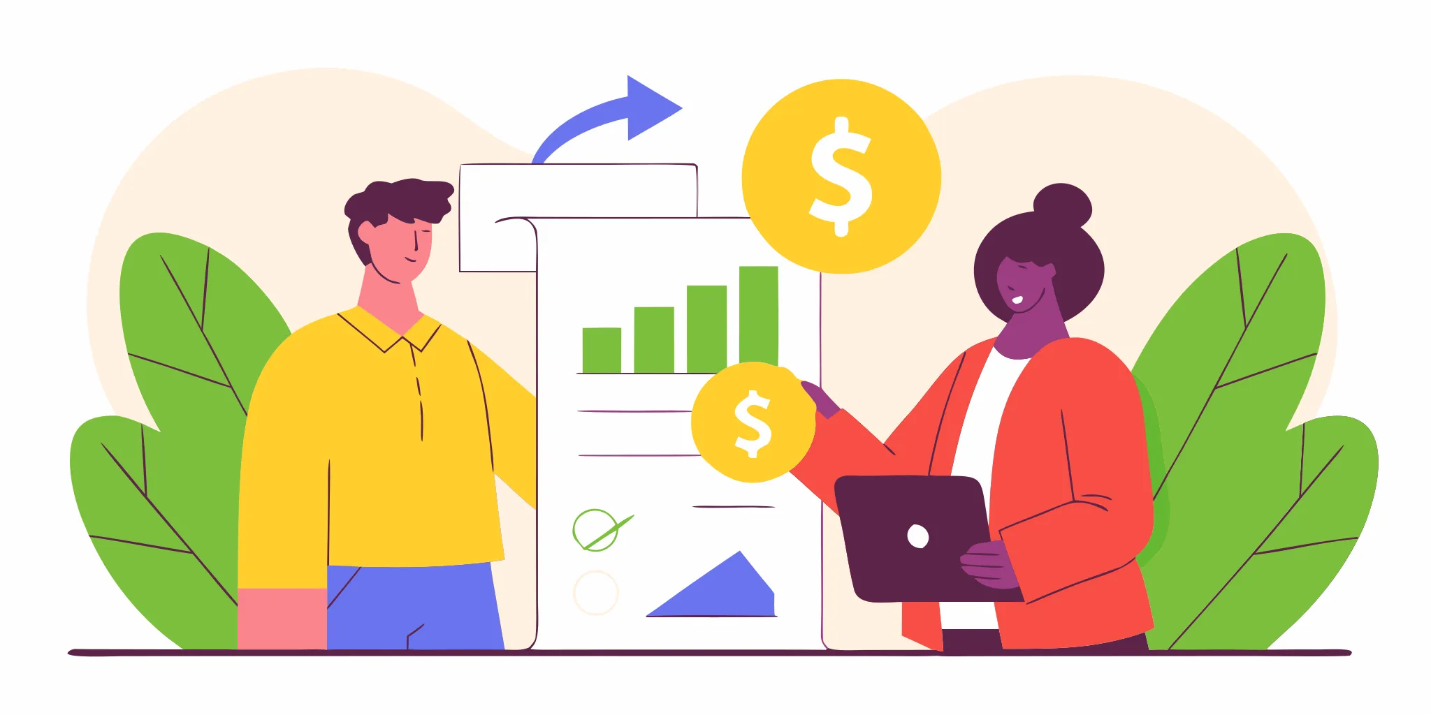 Approved B2B invoice moving through a payment acceleration process
