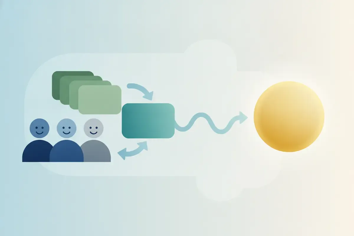 Illustration of a B2B company selecting an invoice and receiving earlier payment while its customer keeps the original payment terms