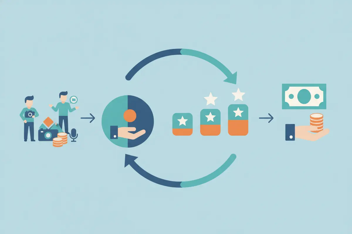 Production costs and client payments mapped across project milestones