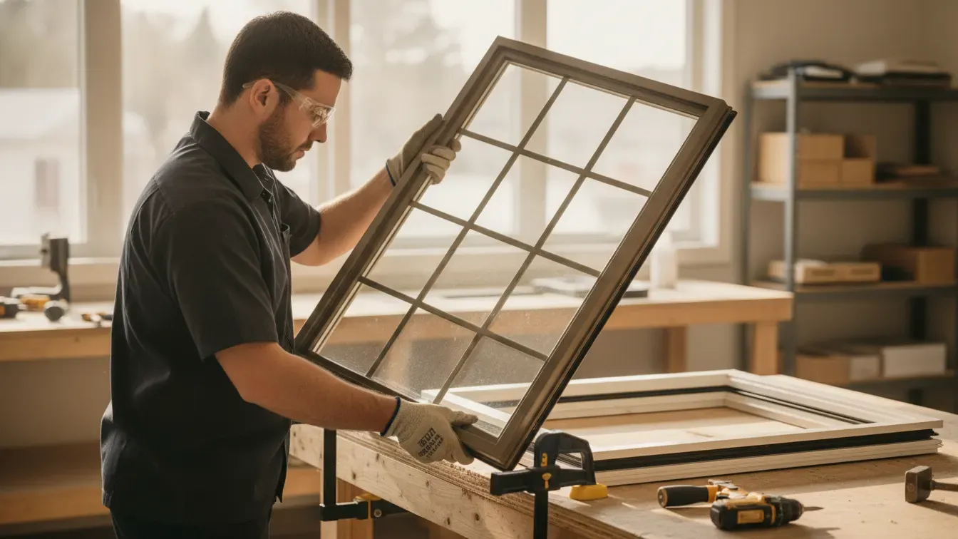 Window professional safely handling an insulated glass unit