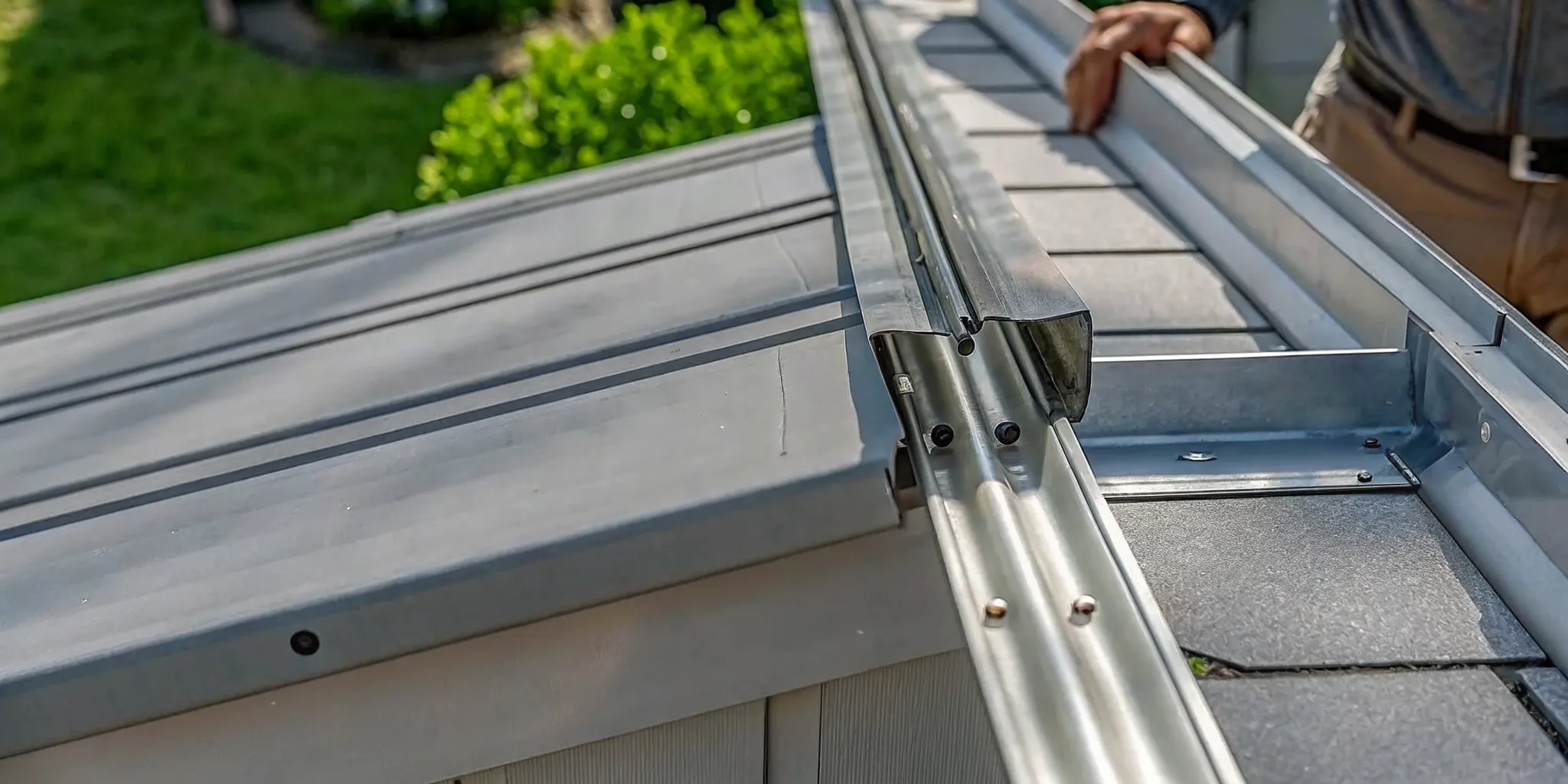 On-site fabrication of seamless gutters using a professional roll-forming machine in Minnesota