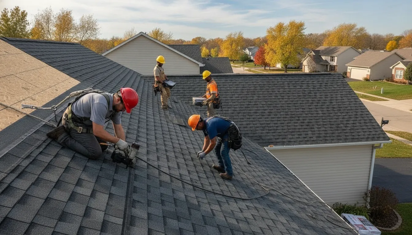 Roof installation preparation on a Minnesota home