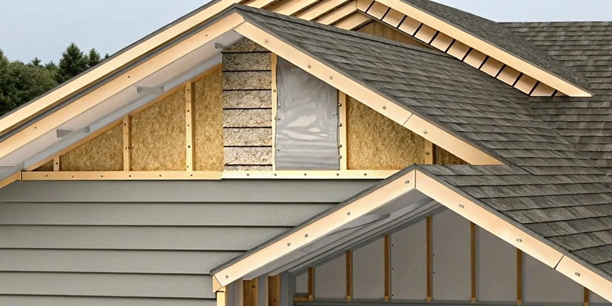 Balanced soffit and ridge roof vent types moving air through a Minnesota attic