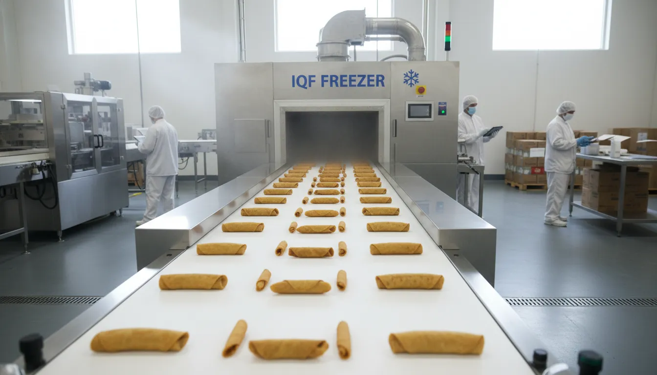 IQF freezing Mexican food line for private label and food service production