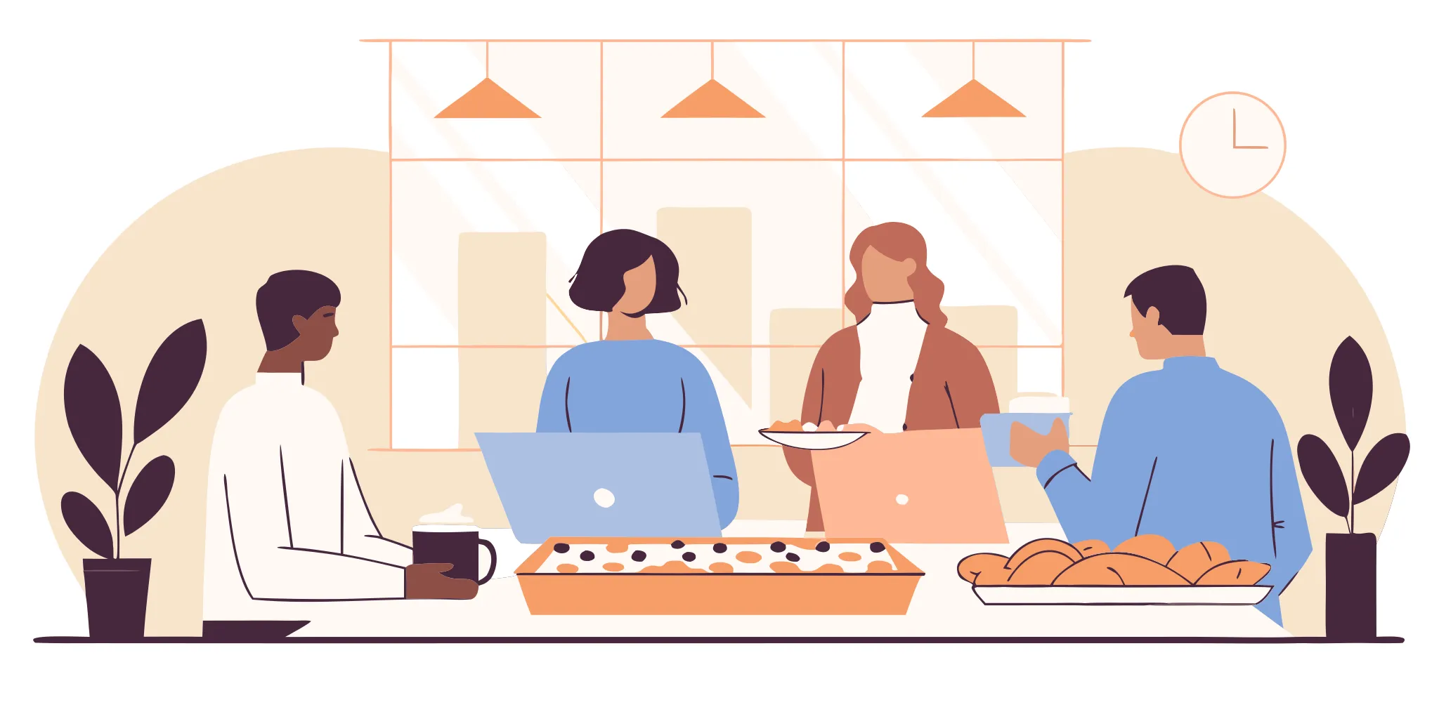 Family-style catering arranged for a Portland business meeting
