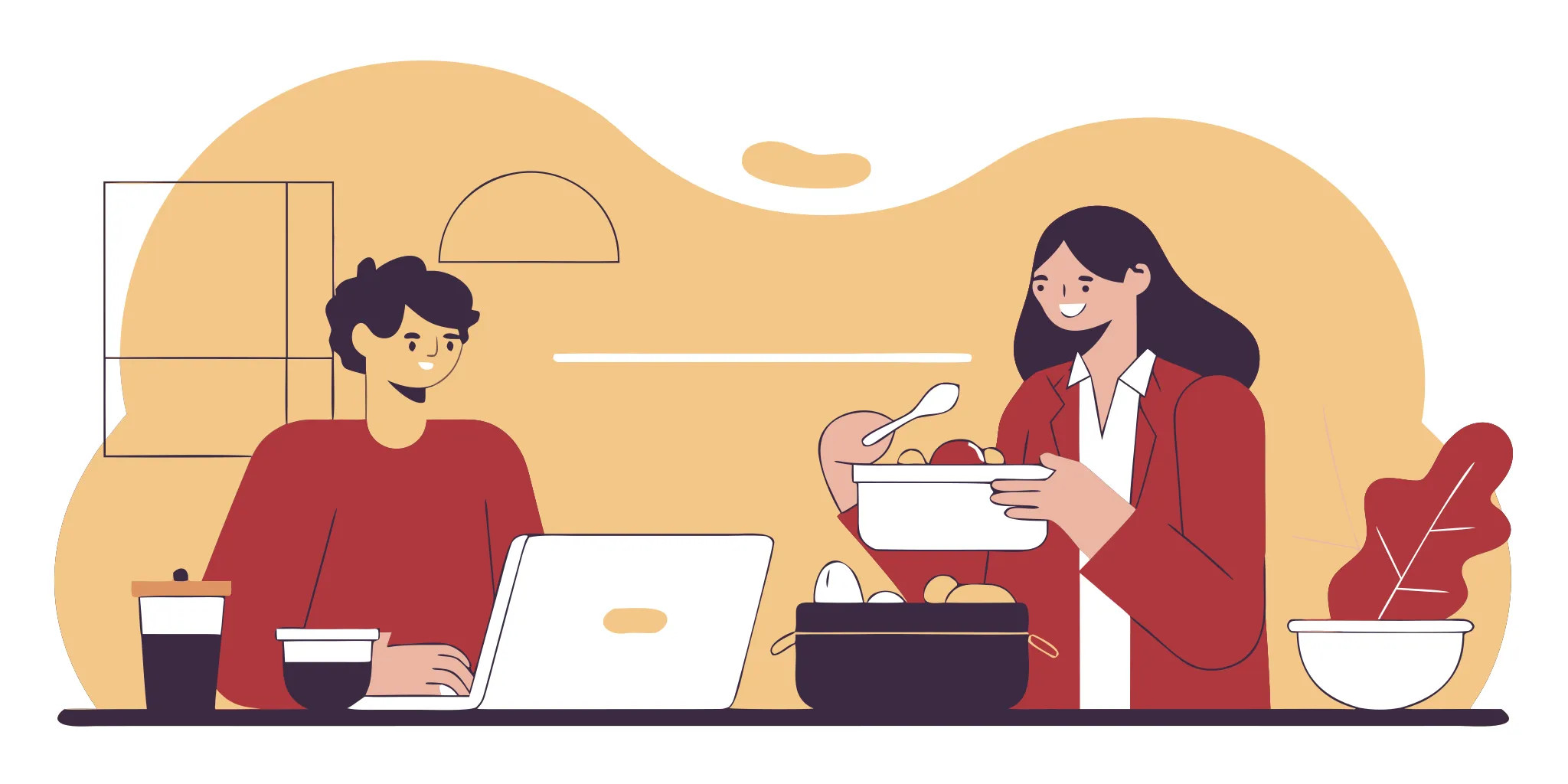 Office manager organizing meals to reduce waste in a workplace food program