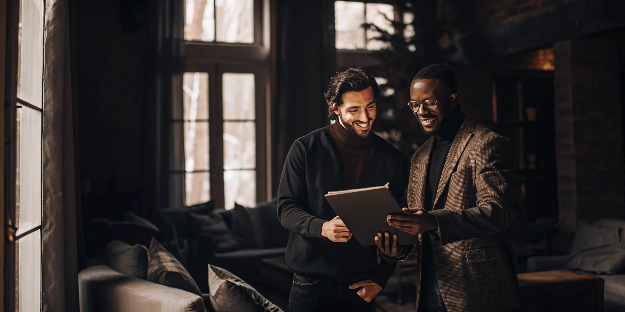 Relaxed first-time homebuyer reviewing mortgage rate options privately without spam calls